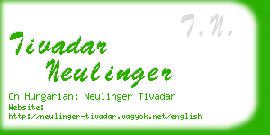 tivadar neulinger business card